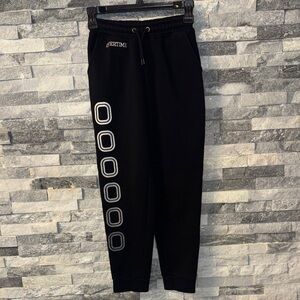 Black Joggers with Graphic Design